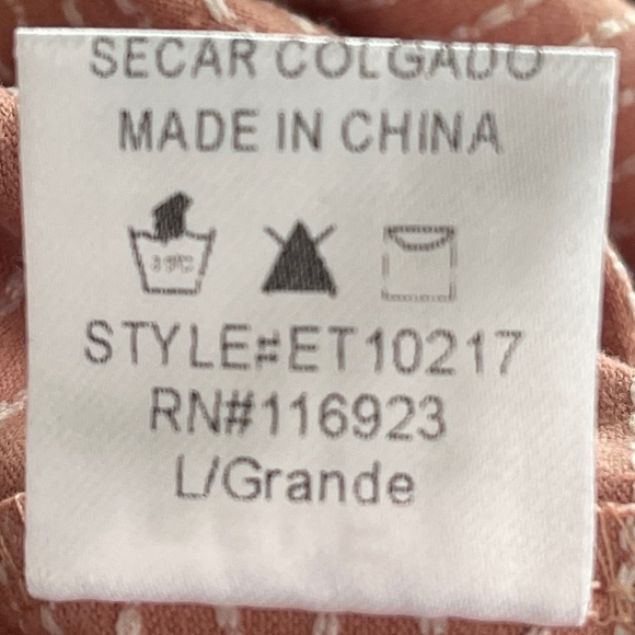 NWT Easel Pink Polka Dot Ruffle Sweatshirt Size Large Crewneck Cottagecore Boho - Picture 7 of 10